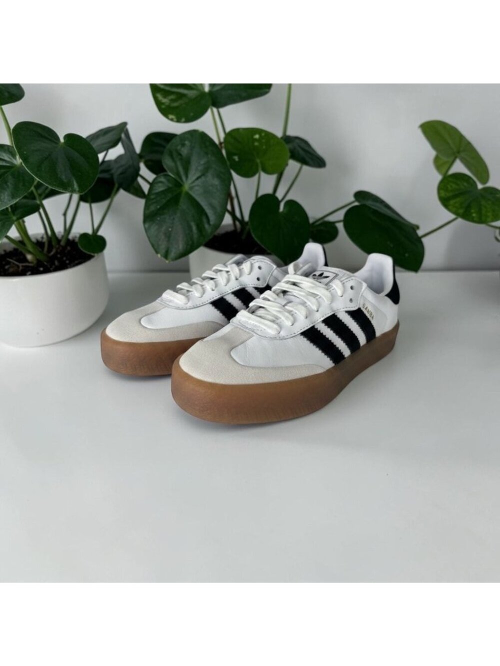 NEW Women's Adidas Samba Sambae White Black Sneaker US 6.5 UK 5
